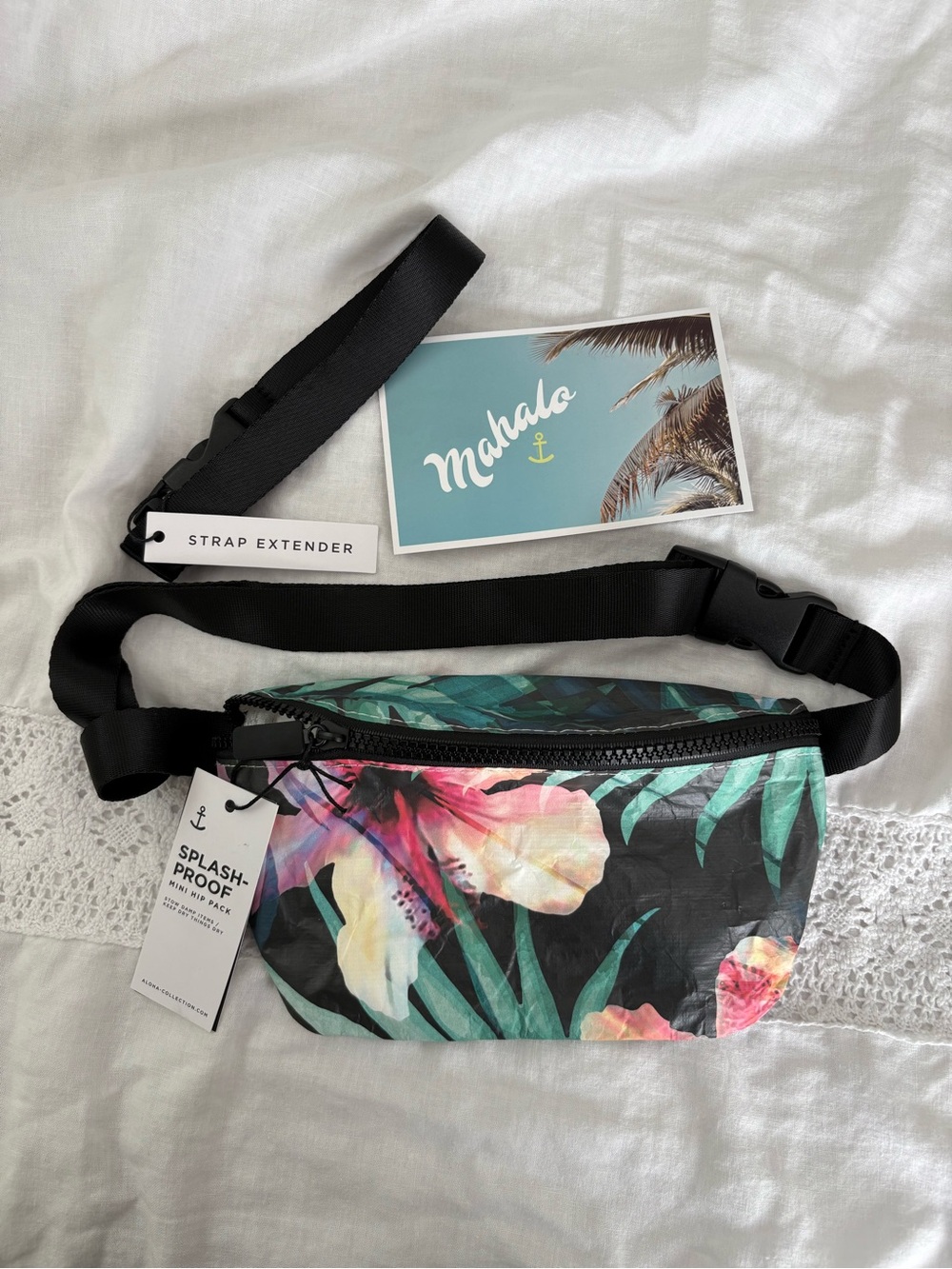 NWT ALOHA Collection Mini Hip Pack | With Love From Paradise | Hibiscus Palm